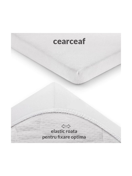 Kidizi Seturi de cearșafuri pentru bebeluși Pentru Patut Bumbac cu Cauciuc Albe 90x50buc