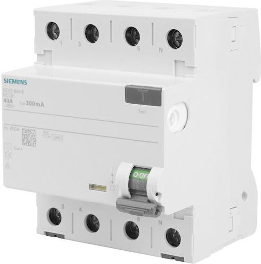 Siemens Phase 4-Pole Earth Leakage Relay 40A