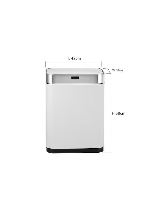 Inter Ceramic Пластмасов Кош За Боклук със Сензор 60л