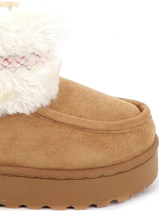 Kinder-Schneestiefeletten Braun