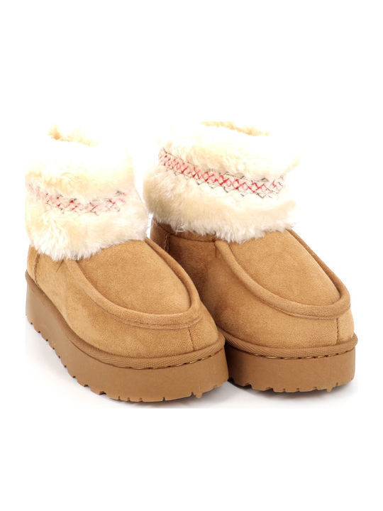 Kinder-Schneestiefeletten Braun