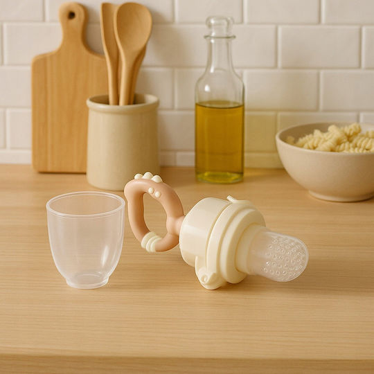 Babyono Babyono Futtermittel Beiges Dino aus Silikon für 6+ Monate
