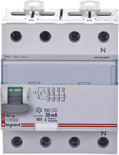 Legrand Τετραπολικός Διακόπτης Ράγας 400V 40A