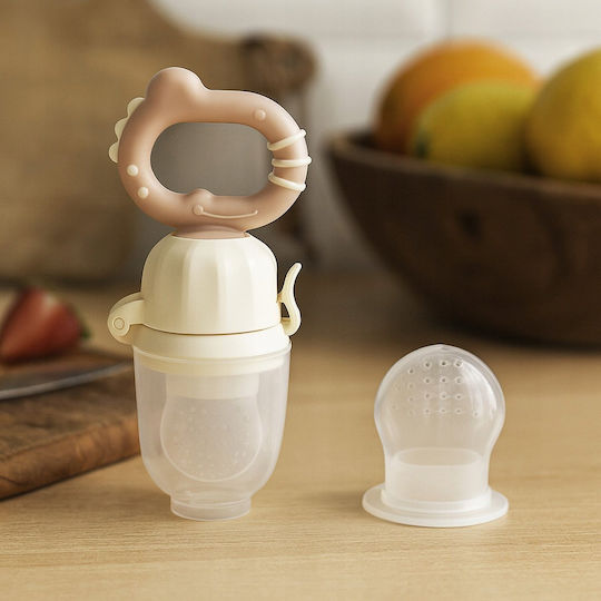 Babyono Babyono Futtermittel Beiges Dino aus Silikon für 6+ Monate