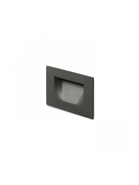 Rendl Light Studio Τετράγωνο Μεταλλικό Χωνευτό Σποτ με Ενσωματωμένο LED και Θερμό Λευκό Φως Μαύρο 1τμχ