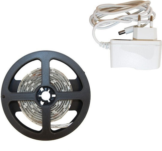 Eko Light Водоустойчива LED Лента 12V Студено бяло Светлина 3м с Захранване