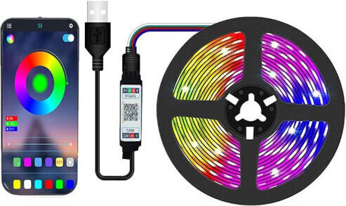 Smart LED-Streifen USB 5V RGB Licht 5m Typ SMD5050 mit Netzteil