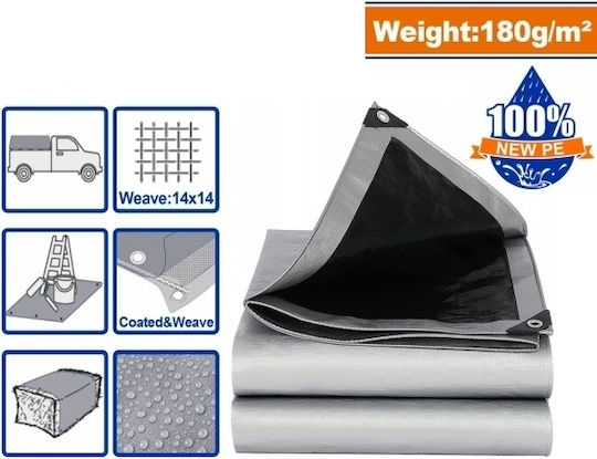 Wadfow Αδιάβροχος Μουσαμάς 180gr/m² 3x2μ. Ελαφρού Τύπου Πολύχρωμος