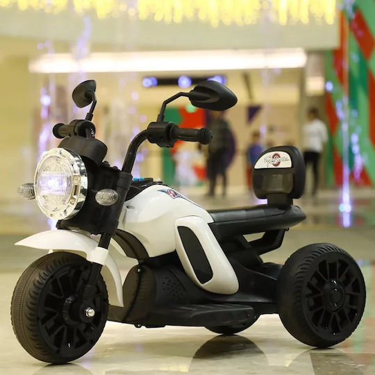 Kids Motorbike Inspired Electric 6 Volt White