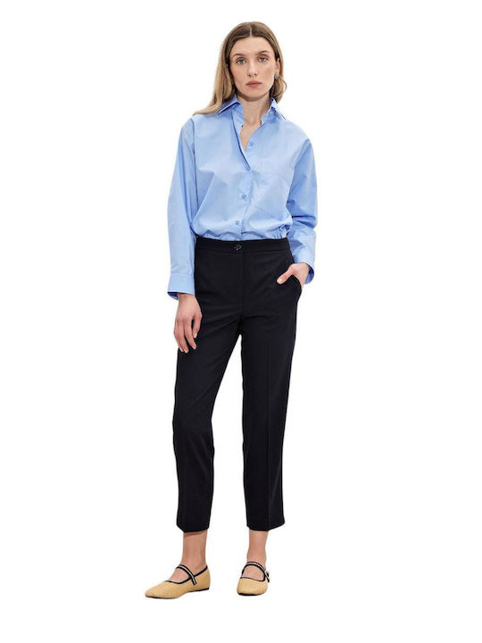 Damen Stoff Hose Marineblau