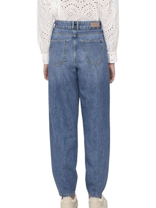 Women's Jean Trousers in Carrot Fit Medium Blue Denim