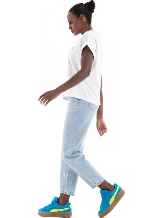 High Waist Women's Jean Trousers in Mom Fit