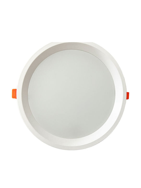 Lucas Rund Vertieft LED Panel 30W mit Kaltweiß Licht 6400K