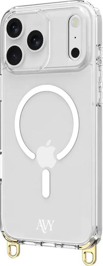 AVY Back Cover Πλαστικό / Σιλικόνης με Λουράκι Διάφανο (iPhone 17 Pro)