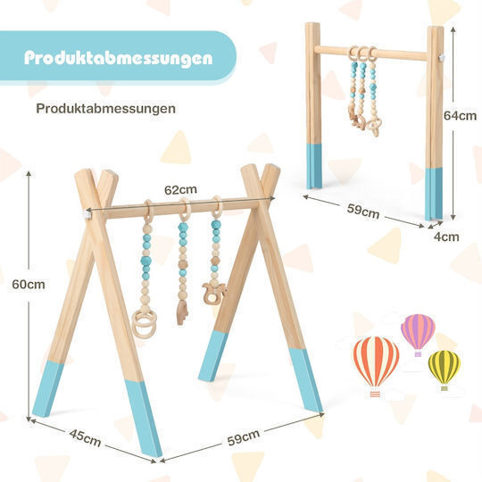 Costway Holz Baby-Spieldecken und -Gyms Aktivitätszentrum für 3+ Monate