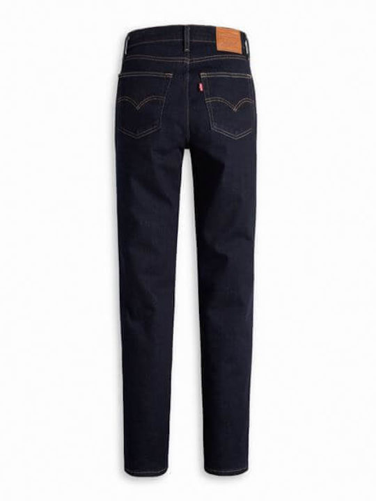724 High Waist Women's Jean Trousers in Straight Line Dark Blue