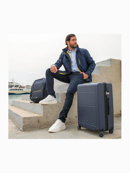 Nautica Cabin Travel Suitcase Hard Blue with 4 Wheels Height 55cm