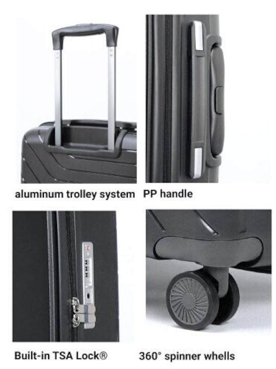 Nautica Medium Hard Black Suitcase Nautica Medium Hard Black Suitcase