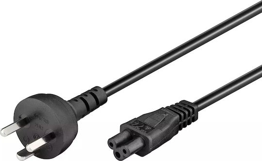 Microconnect Power Cord Type NYL in Black Colour 1m