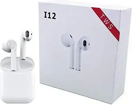 i12 Touch Earbud Bluetooth Handsfree Earphones with Charging Case Blue