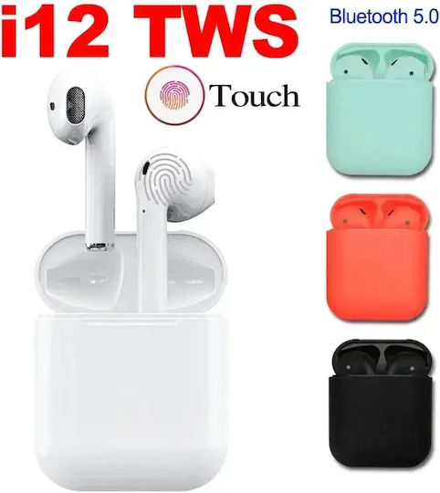 i12 Touch Earbud Bluetooth Handsfree Earphones with Charging Case Blue