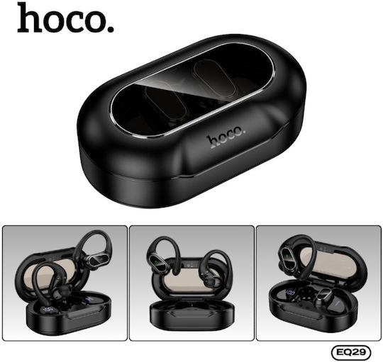 Hoco EQ29 In-ear Bluetooth Handsfree Ακουστικά με Θήκη Φόρτισης Μαύρα