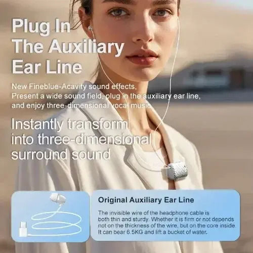 Fineblue F588 In-ear Bluetooth Handsfree Ακουστικό Πέτου Μπλε