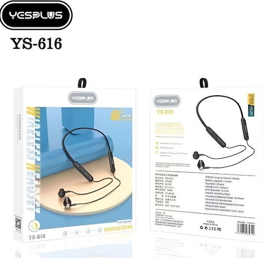 Yesplus YS-616 Earbud Bluetooth Handsfree Ακουστικά Μαύρα