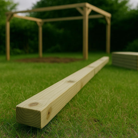 Showood Holz für Gartenboden aus Holz 420x45cm 1Stück 21x45x420cm