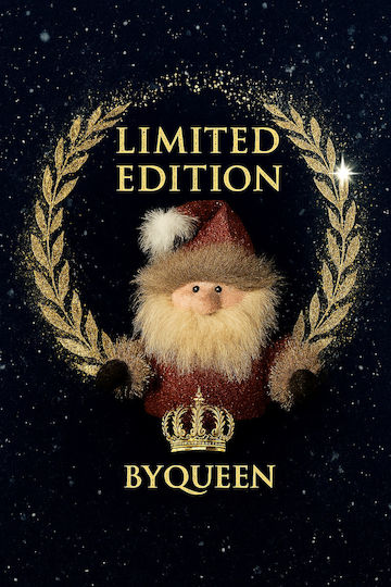 By Queen Limited Festive Edition Калъфка За Възглавница Златисти Камбанки Снежна Фон 45x45см