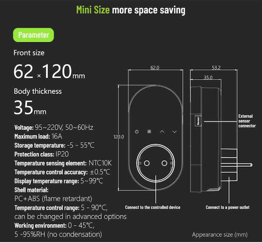 Smart Digital Thermostat with Wi-Fi