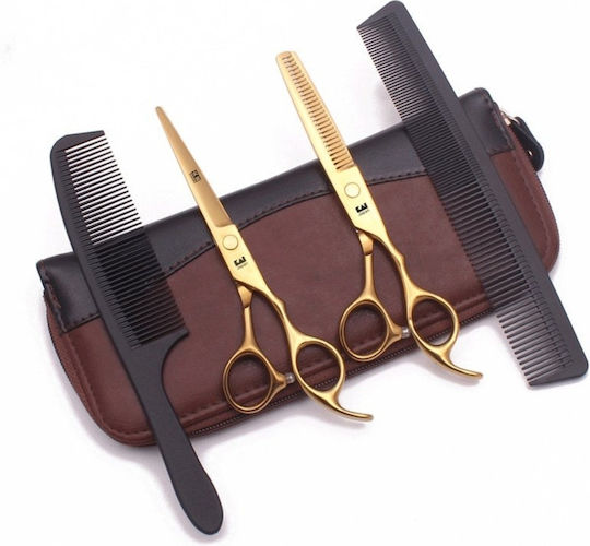 Shear Safe Scissors Case for Cutting and Thinning Scissors and Combs Brown Black