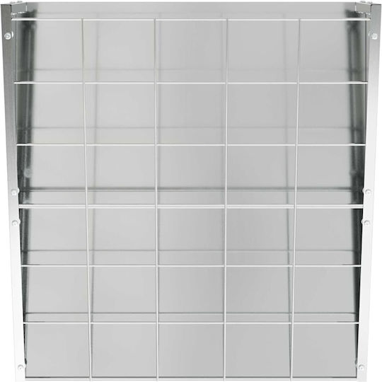 Vidaxl Hängender Heubfutterspender Silber 61 X 33 X 66 cm