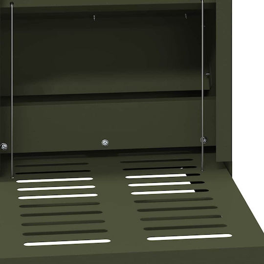 Vidaxl Chicken Feeder Pedal Olive Green 25 x 42 x 40 cm