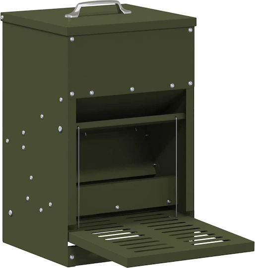 Vidaxl Chicken Feeder Pedal Olive Green 25 x 42 x 40 cm