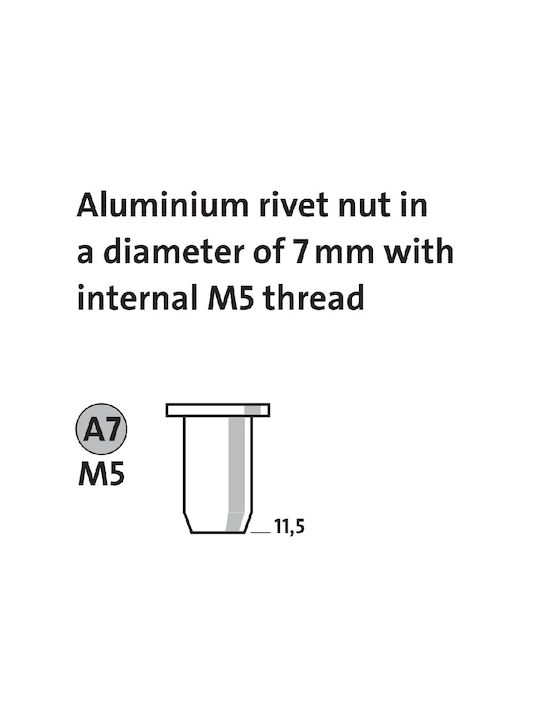 Novus Nituri Aluminiu M5x11.5mm 10buc