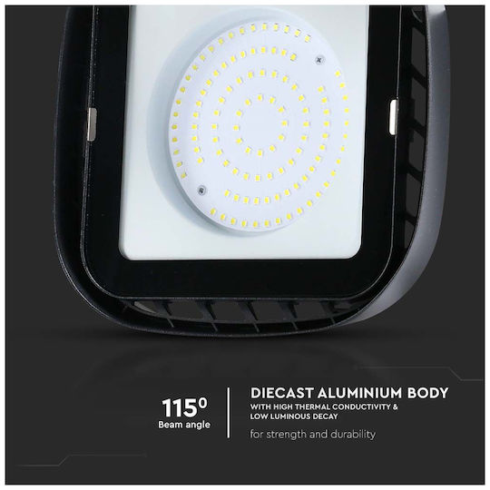 V-TAC Lumină clopot comercială 200W Alb rece 17540lm cu LED încorporat Alb Ø32.6xÎ8cm