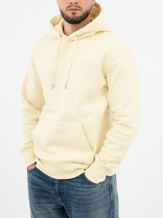 Shield Sweatshirt with Hood Cream