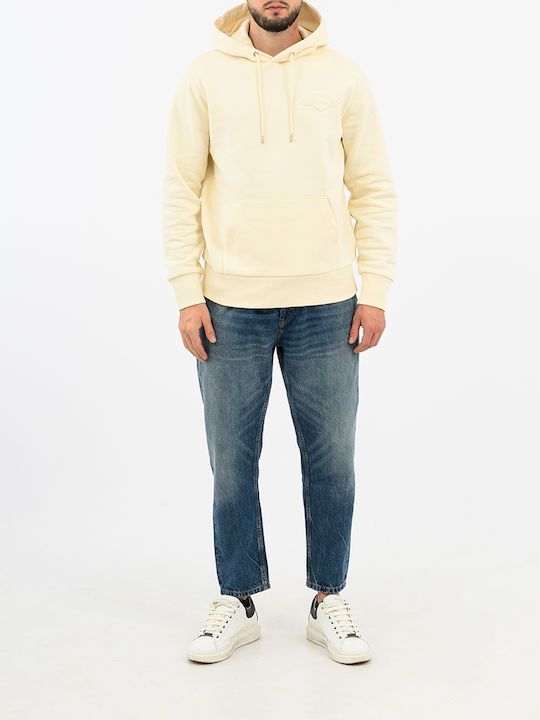 Shield Sweatshirt with Hood Cream