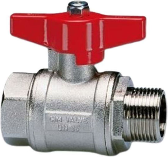 Ball Valve Switch 1/2" Full Bore Butterfly Male-Female Cimberio