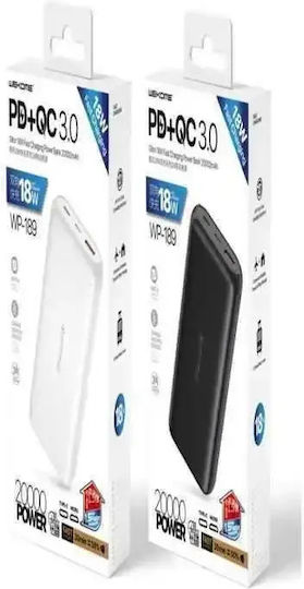 WK Gifon WP-189 Power Bank 20000mAh 18W Quick Charge 3.0 Μαύρο