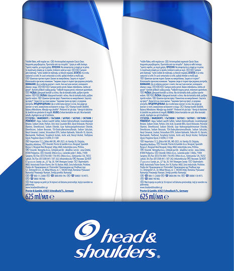 Head & Shoulders Classic Șampon Împotriva Mătreții 2x625ml
