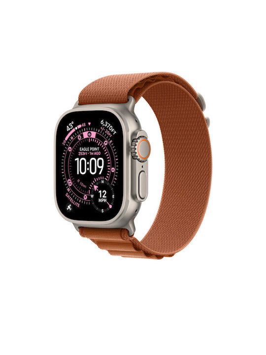Apple Alpine Loop Curea Terra Cotta - Finisaj Titan Natural - Mare (Apple Watch 44/45/46mm/Ultra 49mm) Apple Alpine Loop Curea Terra Cotta - Finisaj Titan Natural - Mare (Apple Watch 44/45/46mm/Ultra 49mm)