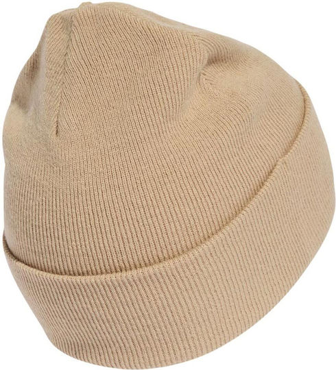 Tonal Beanie Beanie Knitted in Beige color