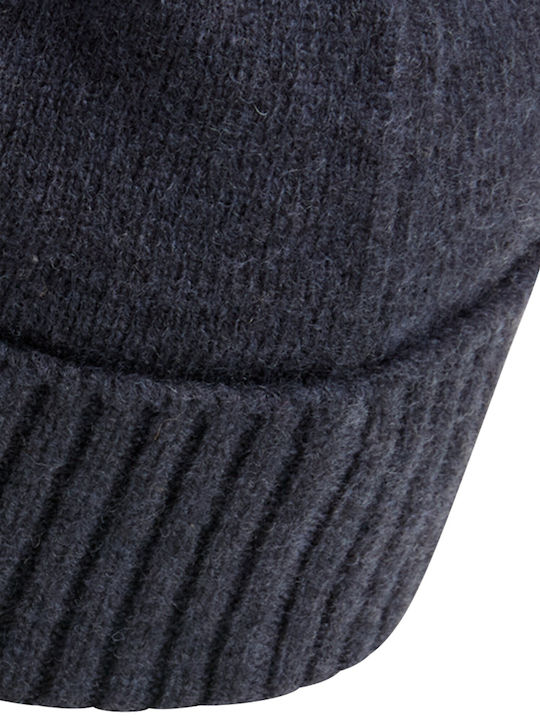 Beanie Beanie Knitted in Navy Blue color