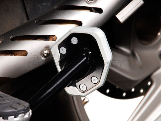 SW-Motech Motorcycle Side Stand Extension in Silver Color STS.07.102.10000/S