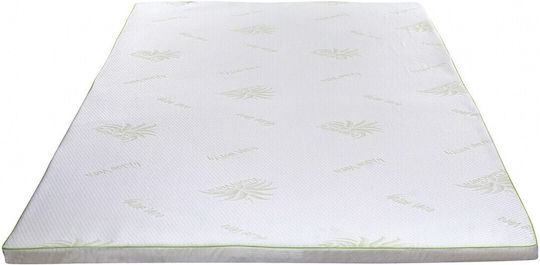 Green Future Mattress Topper 7 Comfort Zones Single Memory Foam Infused with Aloe & Removable Cover 80x190x5cm