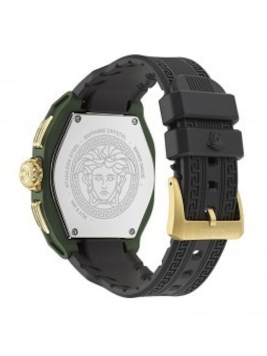 Versace V-legend Ρολόι Μπαταρίας με Καουτσούκ Λουράκι Versace V-legend Ρολόι Μπαταρίας με Καουτσούκ Λουράκι