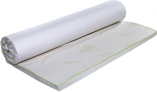 Green Future Mattress Topper 7 Comfort Zones Single Memory Foam Infused with Aloe & Removable Cover 80x190x5cm