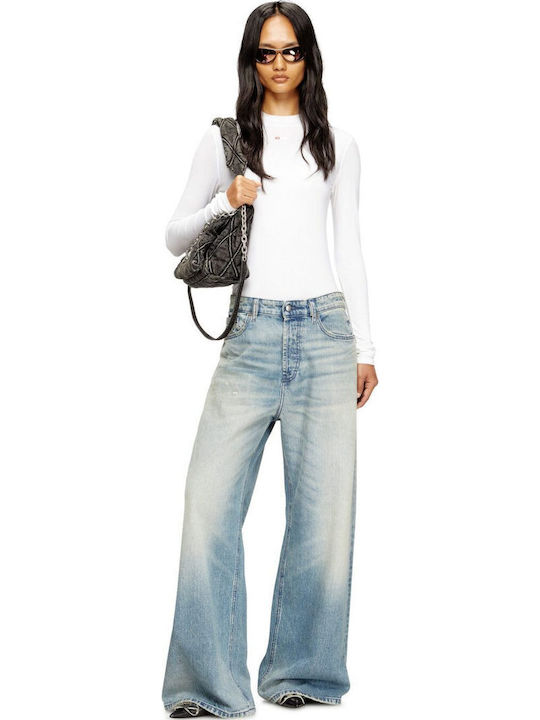 Women's Jean Trousers in Relaxed Fit Light Aged Denim